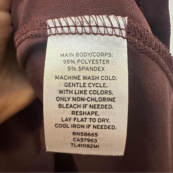 NWT Leith Chocolate Brown Wrap V-neck Sheath Dress 3/4 Sleeve - Picture 6 of 8